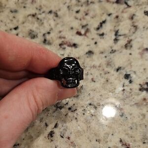 Black Skull Signet Ring - Men's Accessory